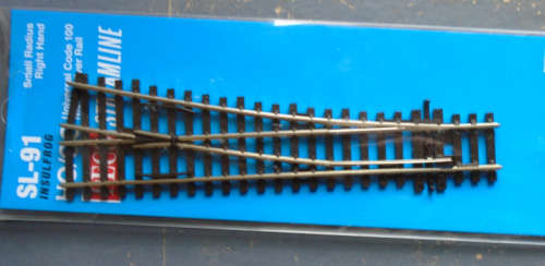 PECO HO SCALE - SL-91 CODE 100 SMALL RADIUS RH POINT - NEW CARDED