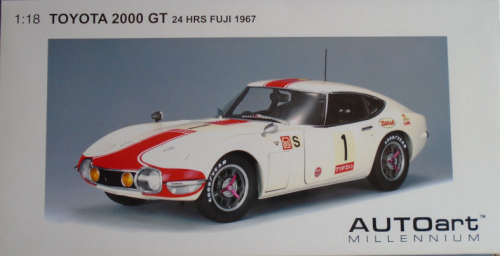 AUTOART 1/18 SCALE - TOYOTA 2000 GT 24 HRS FUJI 1967 - BOXED