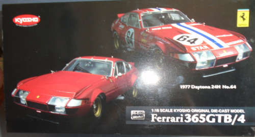 KYOSHO 1/18 SCALE - FERRARI 365 GTB/4, PAUL NEWMAN - HIGH END MODEL, BOXED