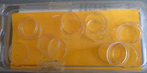 CALUMET TRAINS HO SCALE - 14 X TRACTION TYRES FOR SMALL STEAM ENGINES - CARDED