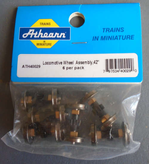 ATHEARN  HO SCALE - 6 X 42` LOCOMOTIVE WHEEL ASSEMBLY IN PKT