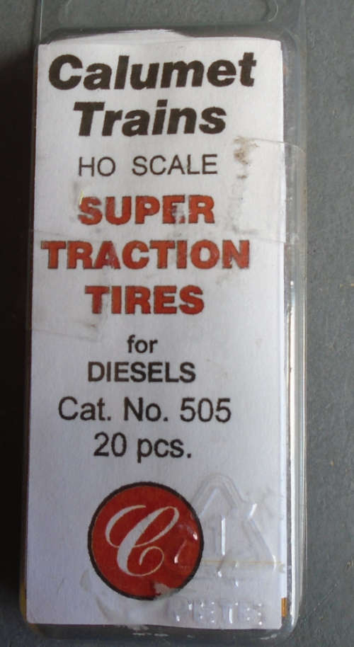 CALUMET TRAINS HO SCALE - 19 X TRACTION TYRES FOR DIESEL LOCOS - CARDED