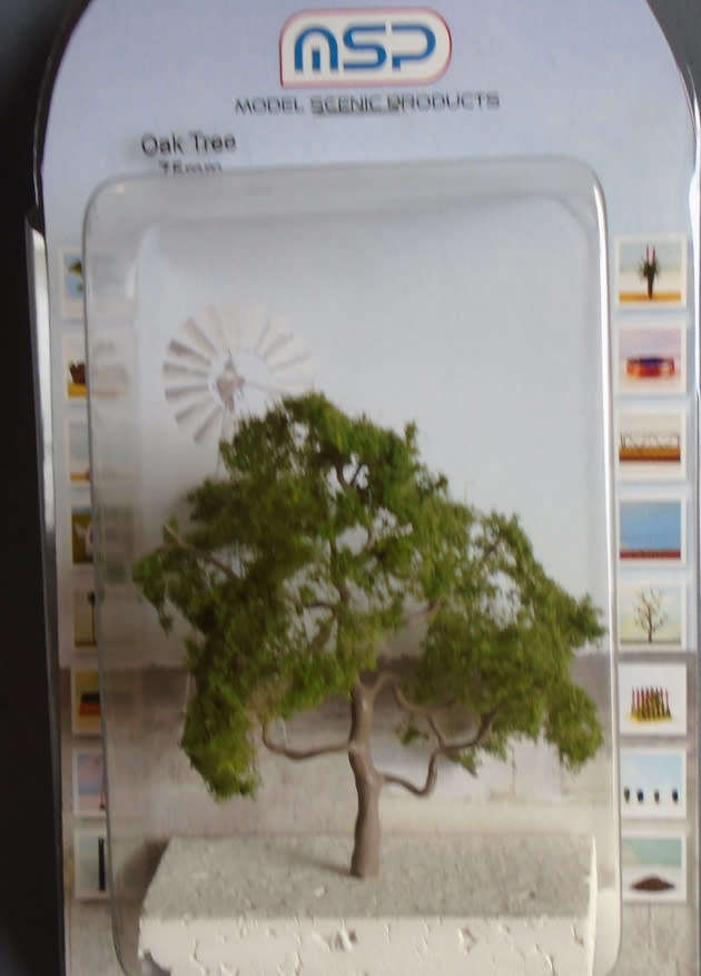 MSP ALL SCALES - 75mm OAK TREES, NEW CARDED
