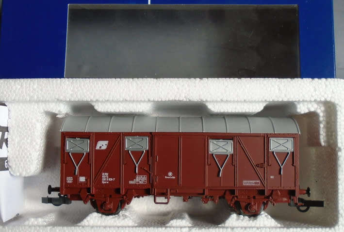 ROCO HO SCALE - FS CLOSED GOODS WAGON, BOXED