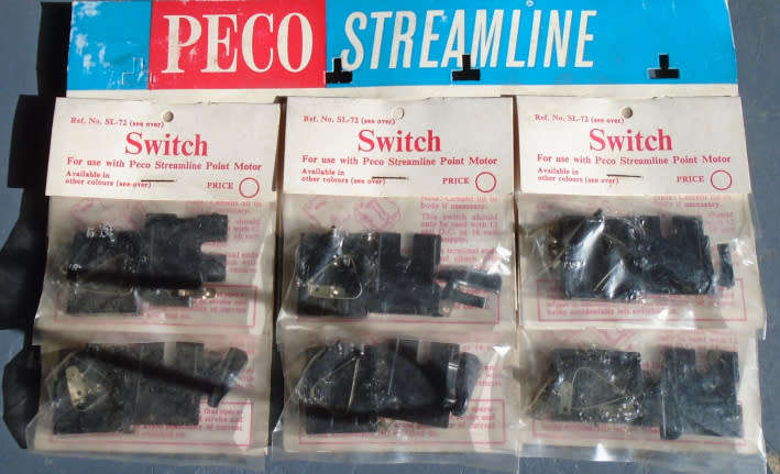 PECO HO SCALE - POINT MOTOR SWITCH, CARDED, PRICE EACH