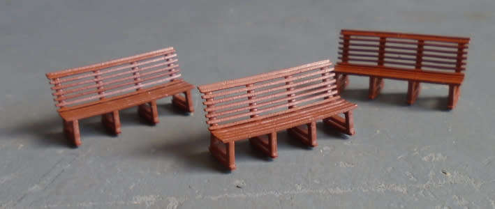 HO SCALE - 3 X SAR STATION BENCHES