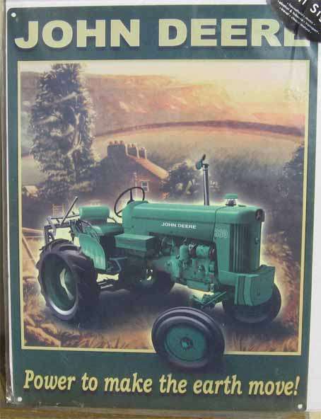 JOHN DEERE METAL SIGN 400 X 300 (NEW)