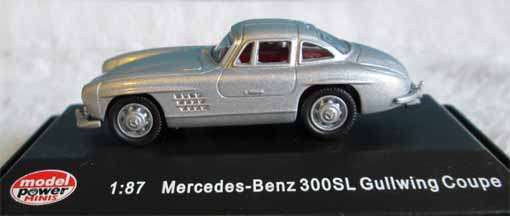 MERCEDES BENZ 300SL GULLWING COUPE by MODEL POWER in 1/87 SCALE (NEW BOXED)