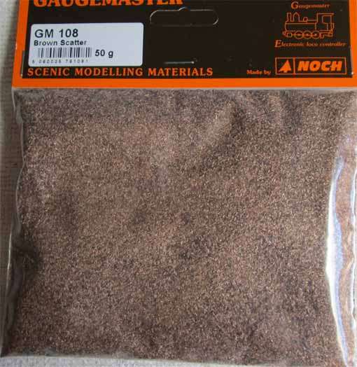 GAUGEMASTER (NOCH) - EARTH BROWN SCATTER - ALL SCALES (NEW BAGGED)