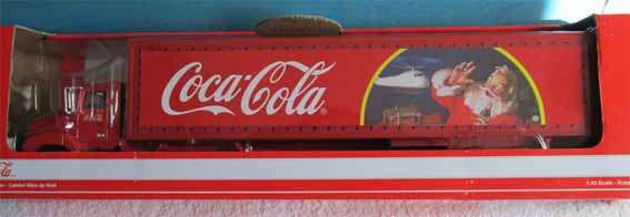 COCA COLA TRUCK WITH TRAILER & LIGHTS in 1/43 SCALE (NEW BOXED)