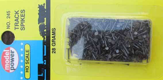 MODEL POWER - TRACK SPIKES 28 grams  in HO SCALE (NEW CARDED)