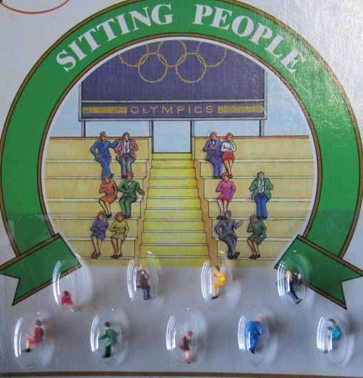 SITTING PEOPLE by MODEL POWER in "N" SCALE (NEW CARDED)