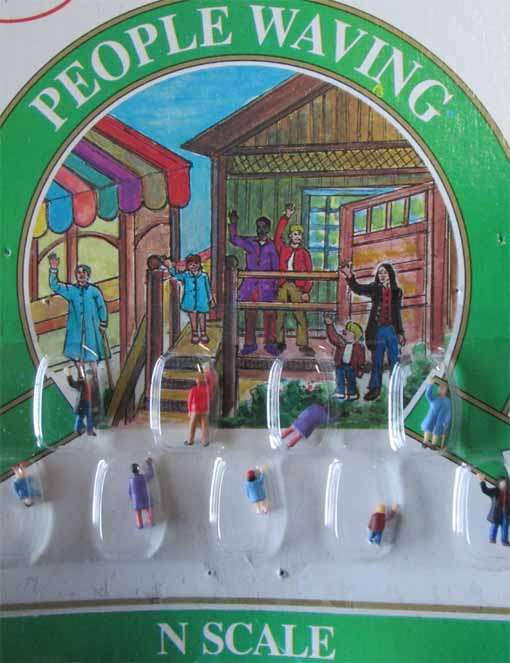 PEOPLE WAVING by MODEL POWER in "N" SCALE (NEW CARDED)