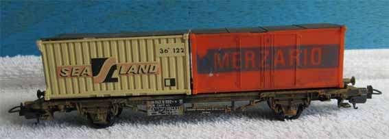LIMA - CONTAINER WAGON "WEATHERED" in HO SCALE