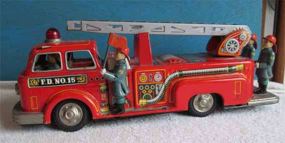 TIN PLATE FIRE ENGINE - ALL PARTS PRESENT - SEE BELOW