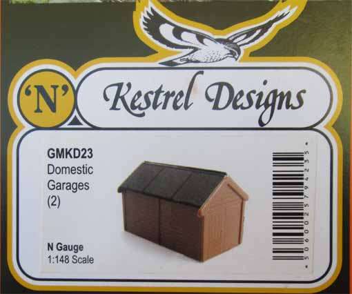 2 X DOMESTIC GARAGES KIT by GAUGEMASTER in N SCALE (NEW CARDED)