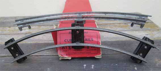 VINTAGE HORNBY - A1 6 X CURVED RAIL 1ft RADIUS in O GAUGE (BOXED)