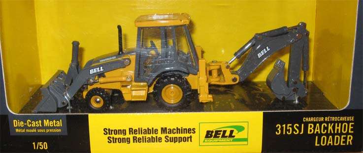 BELL 315 SJ BACKHOE LOADER by ERTL in 1/50 SCALE (NEW BOXED)