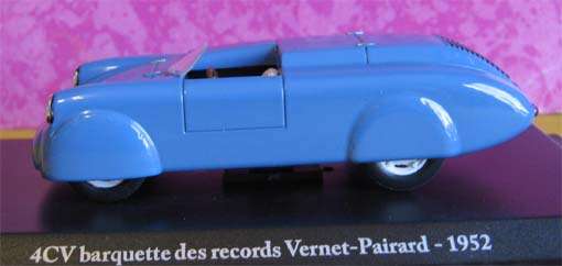 1952 RENAULT 4CV RECORD ATTEMPT in 1/43 SCALE (NEW CARDED)