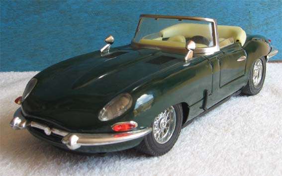 TIN PLATE JAGUAR E-TYPE CONVERTIBLE by LUXE CAR, CHINA (BOXED)