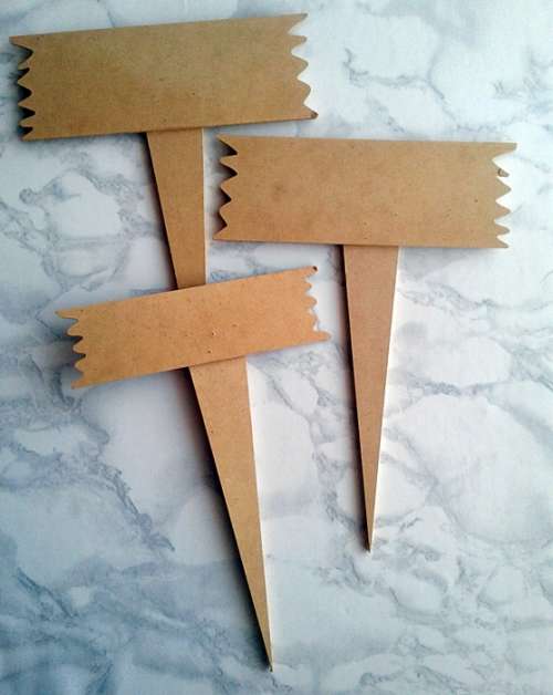 Wooden Garden Stake - set of 2 Med and 1 small