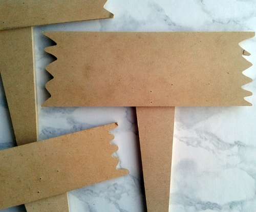 Wooden Garden Stake - set of 2 Med and 1 small