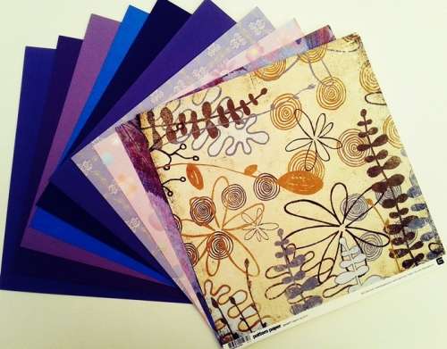 Scrapbooking Kit - Board, Paper, Border, Alphabet and Embellishments