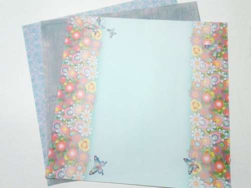 Scrapbooking Kit - Board, Paper, Stickers, Alphabet and Embellishments