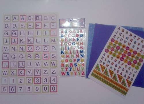 Scrapbooking Kit - Board, Paper, Stickers, Alphabet and Embellishments