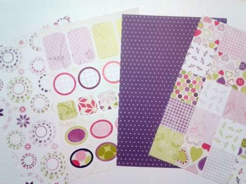 Scrapbooking Kit - Board, Paper, Stickers, Borders and Embellishments