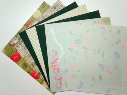 Scrapbooking Kit - Board, Paper, Stickers, Alphabet and Embellishments