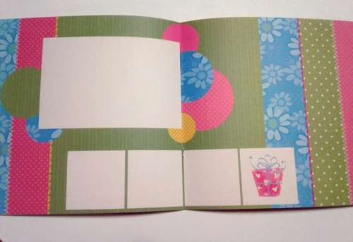 Scrapbooking Kit - Board, Paper, Stickers, Alphabet and Embellishments