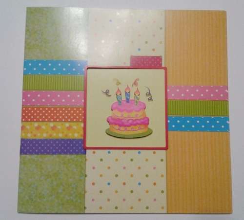 Scrapbooking Kit - Board, Paper, Stickers, Alphabet and Embellishments