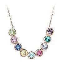 Austrian Crystal 18k Rose Gold Plated Necklace