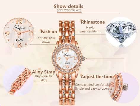 Rose Gold Plated Watch - Lupai Brand