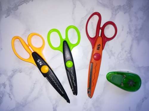 Scrapbooking Punch and 3x Scissors Set