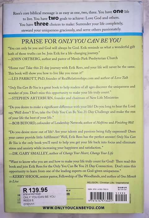 Book - Only You Can Be You