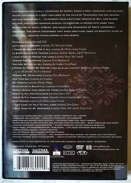 Gaithers Giving Thanks DVD