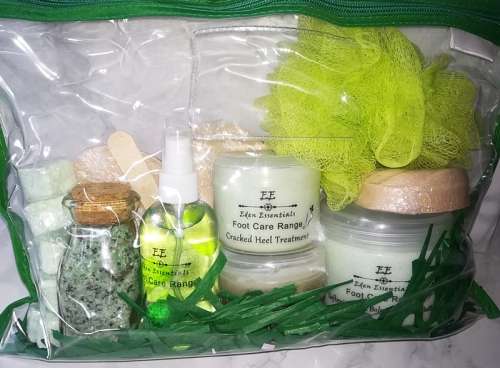 Natural Foot Care Gift Pack in See-Through Toiletry Bag