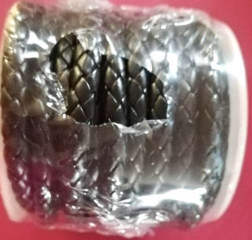 Round Leather 6mm - Black 5 meter Roll