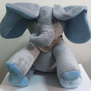 PEEK A BOO MUSICAL  ELEPHANT BLUE
