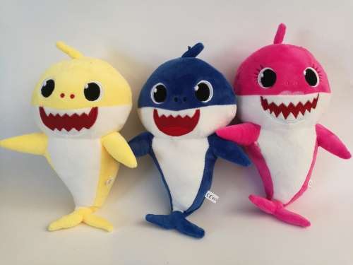 SHARK BABY PLUSH, SINGING & FLASHING LED LIGHTS