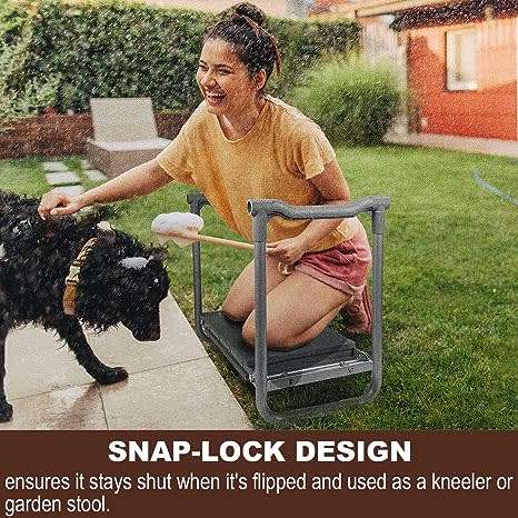 Garden Kneeler/Stool/Standing Aid with Tool Pouch