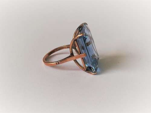 Vintage Aquamarine 9ct Gold Ring