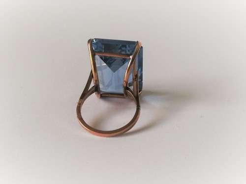 Vintage Aquamarine 9ct Gold Ring