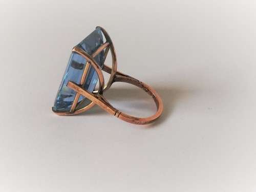 Vintage Aquamarine 9ct Gold Ring