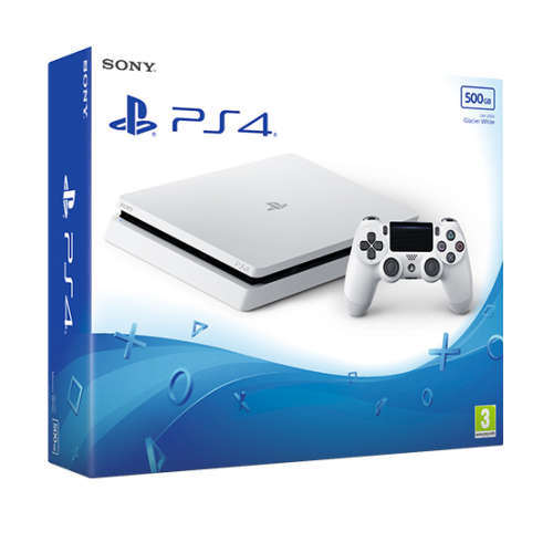 Sony PlayStation 4 Slim 500GB Console - Glacier White (PS4)