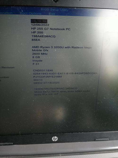 HP 255 G7 LAPTOP, AMD RYZEN 3 3200U WITH RADEON VEGA MOBILE GTX 2600MHZ, 8GB, 256GB,15.6 INCH SCREEN