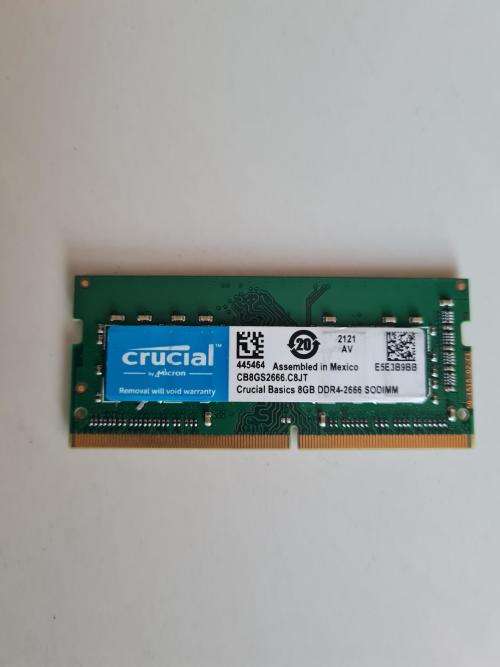 CRUCIAL - 8GB DDR4 LAPTOP MEMORY - 2666GHZ