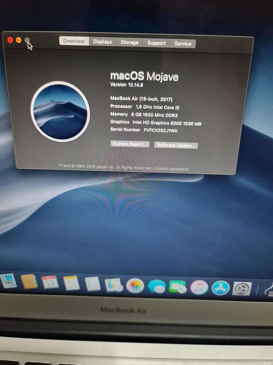 MACBOOK AIR 2017 - CORE i5 - 8GB MEMORY - 128GB SSD HARD DRIVE - WITH BOX